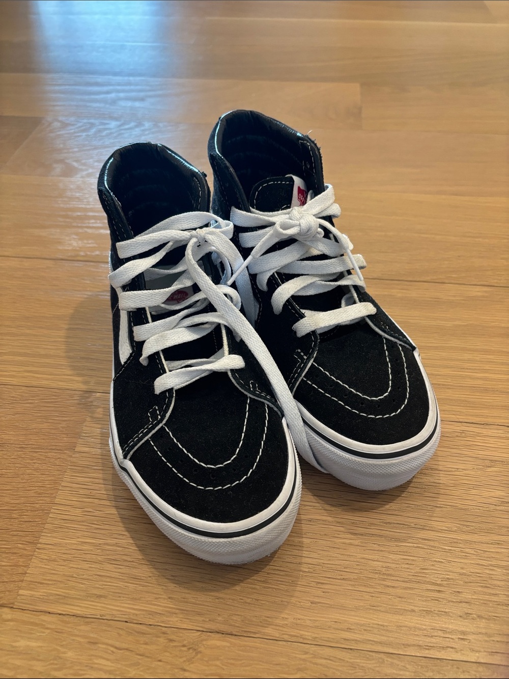 Vans Sk8 High-Top Sneakers in Black and White
